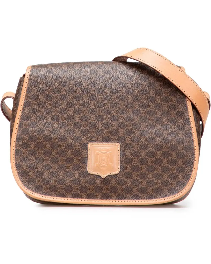 Celine Hobo Bags Macadam Coated Canvas Crossbody braun Braun