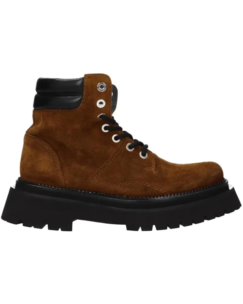 AMI Paris Stiefel Lace-Up Suede Ankle Boots braun Braun