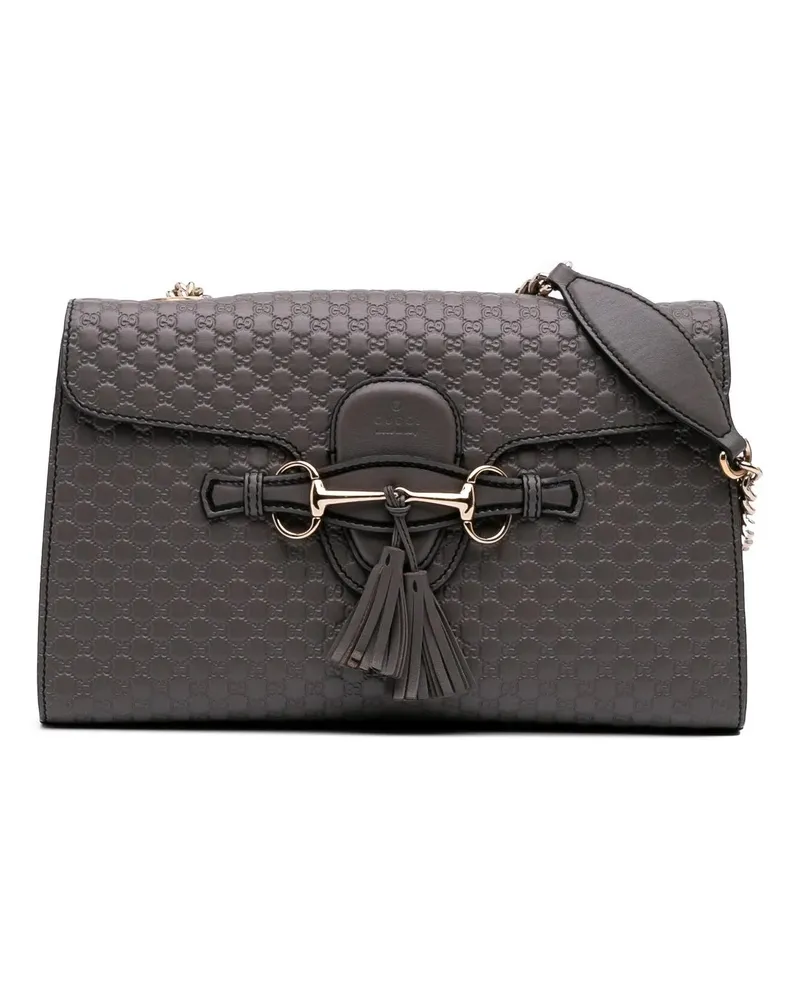 Gucci Hobo Bags Medium Microssima Emily Shoulder Bag grau Grau