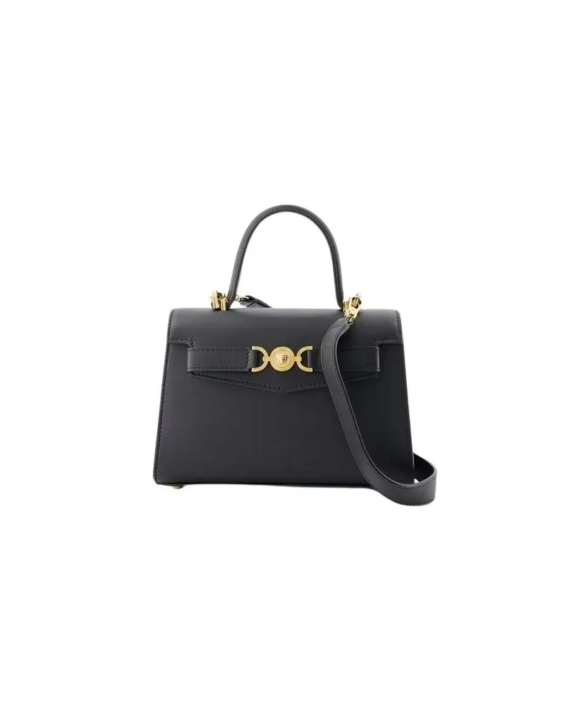 Versace Shopper Small Top Handle Bag - Leather - Black Schwarz