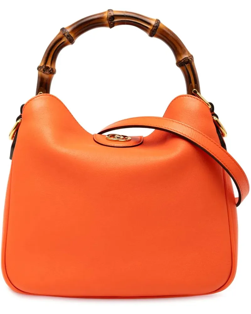 Gucci Hobo Bags Small Leather Bamboo Diana Satchel orange Orange