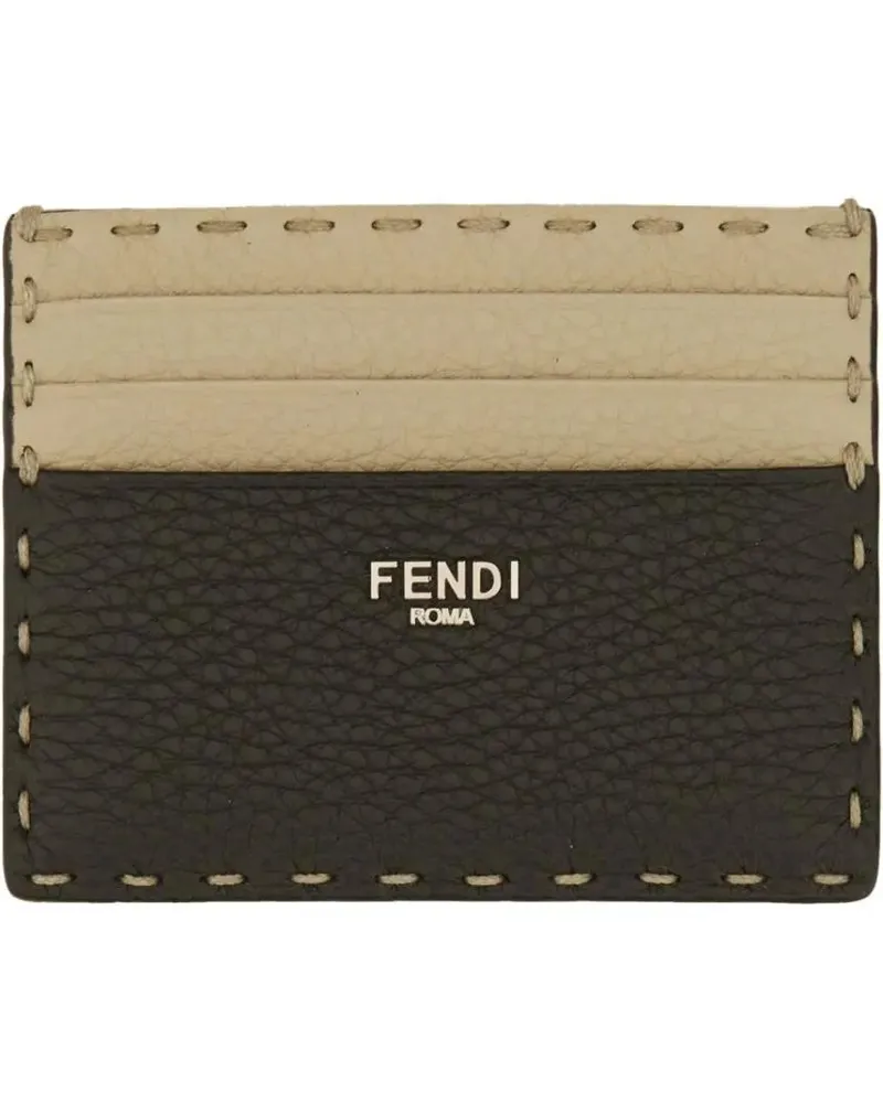 Fendi Portemonnaies "Saddlery" Card Holder schwarz Schwarz