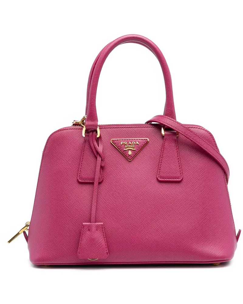 Prada Hobo Bags Small Saffiano Lux Promenade Satchel rosa Gold