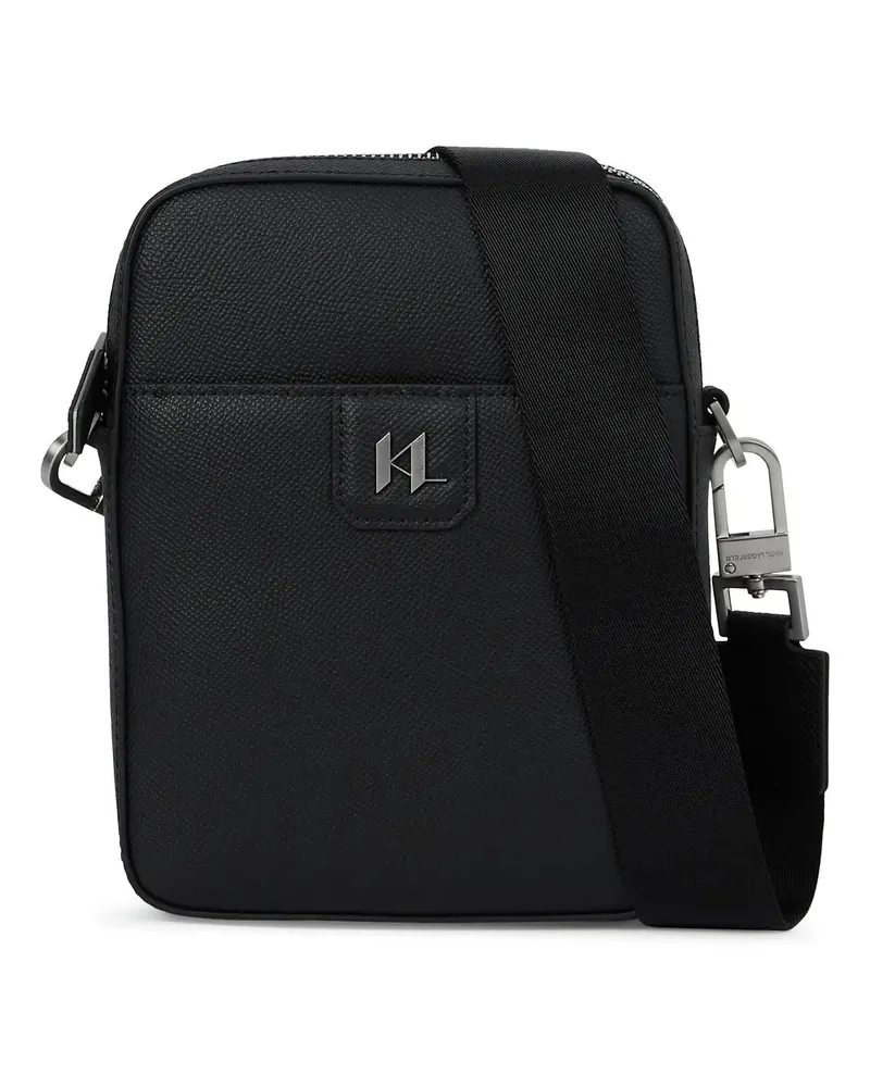Karl Lagerfeld Crossbody Bags K/Monogram Umhängetasche aus Leder schwarz Schwarz