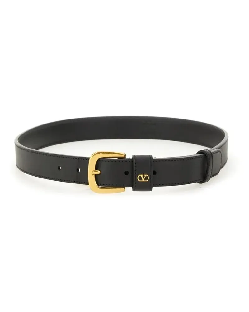Valentino Garavani Gürtel "Vlogo Signature" Belt schwarz Schwarz