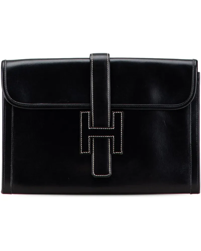 Hermès Clutches Box Calf Jige 29 schwarz Schwarz