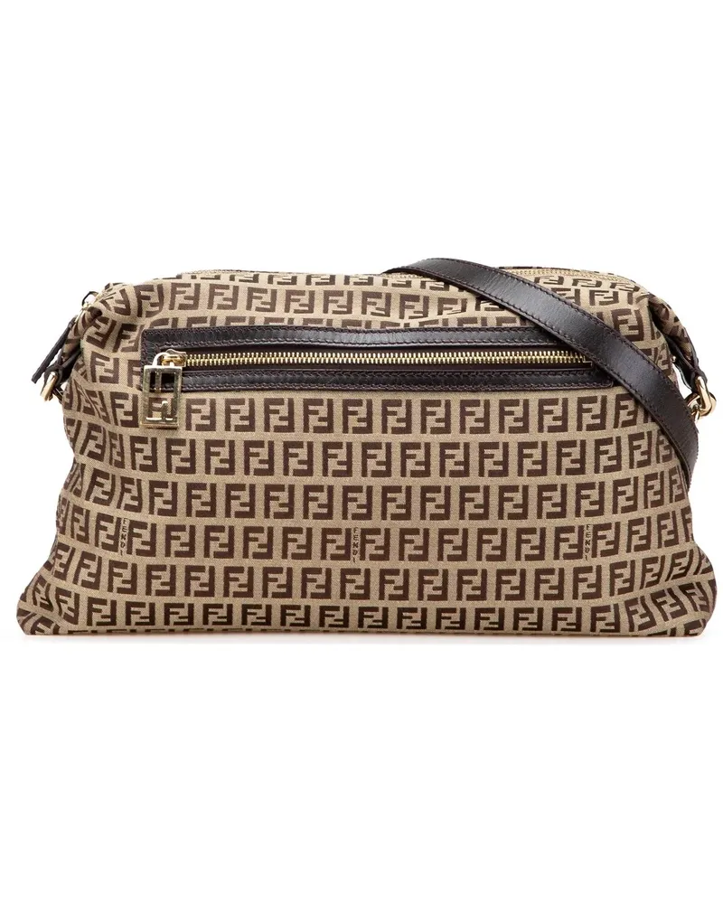 Fendi Hobo Bags Zucchino Canvas Crossbody braun Braun