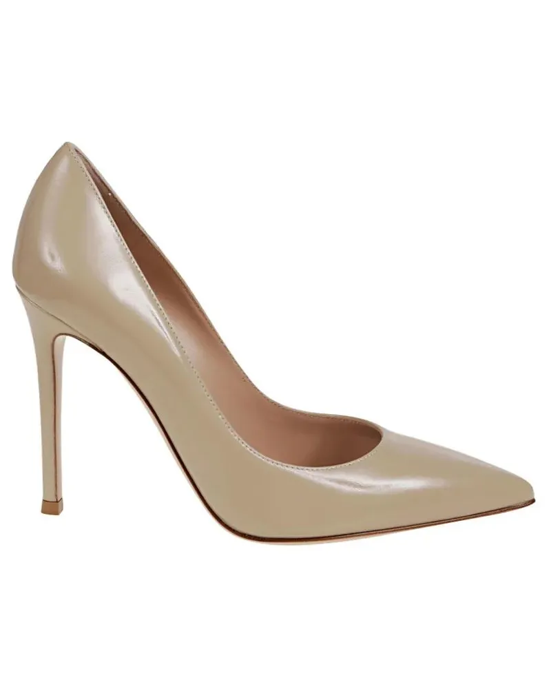 Gianvito Rossi Hohe Schuhe Calfskin Pointed Toe Pumps beige Beige