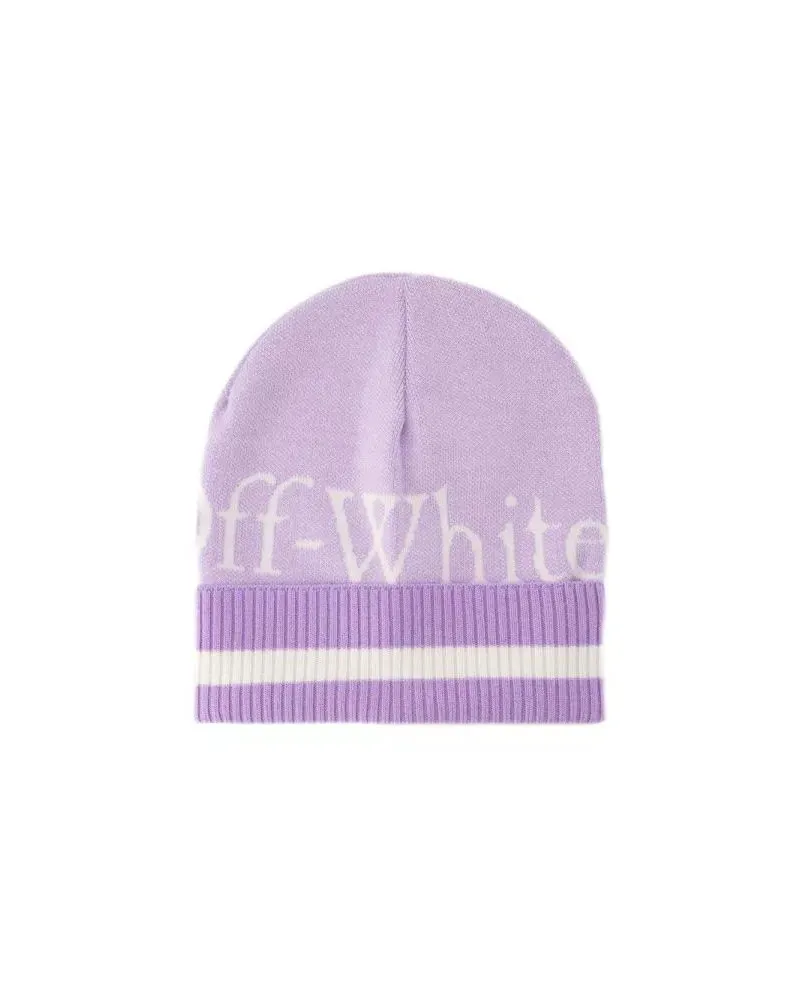 OFF-WHITE Caps & Mützen Pixel Logo Beanie lila Lila