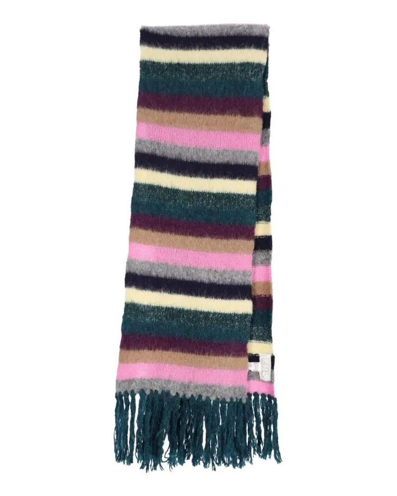 ERL Tücher & Schals Textured Multicolor Knitted Scarf With Fringed End bunt Bunt