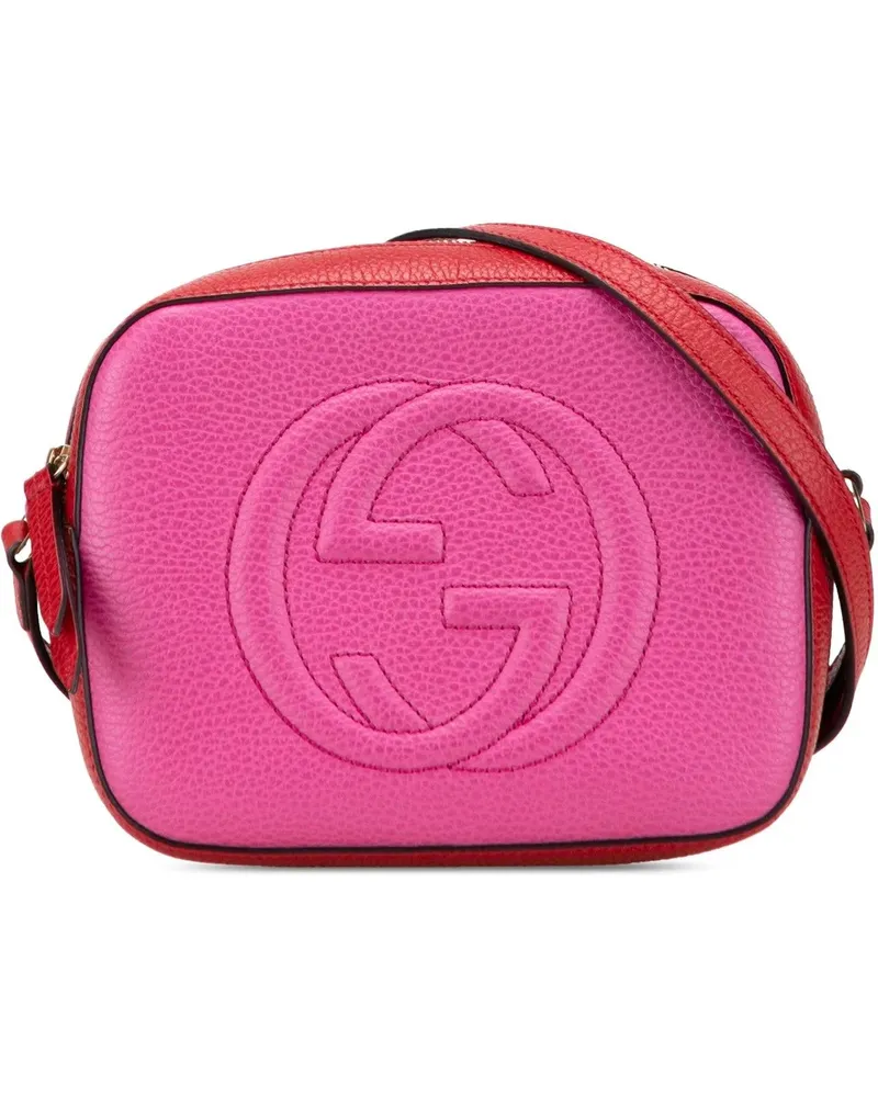 Gucci Hobo Bags Small Bicolor Leather Soho Disco Crossbody rosa Gold