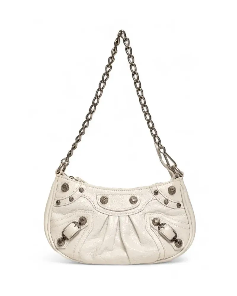 Balenciaga Hobo Bags Le Cagole Mini White weiß Weiß