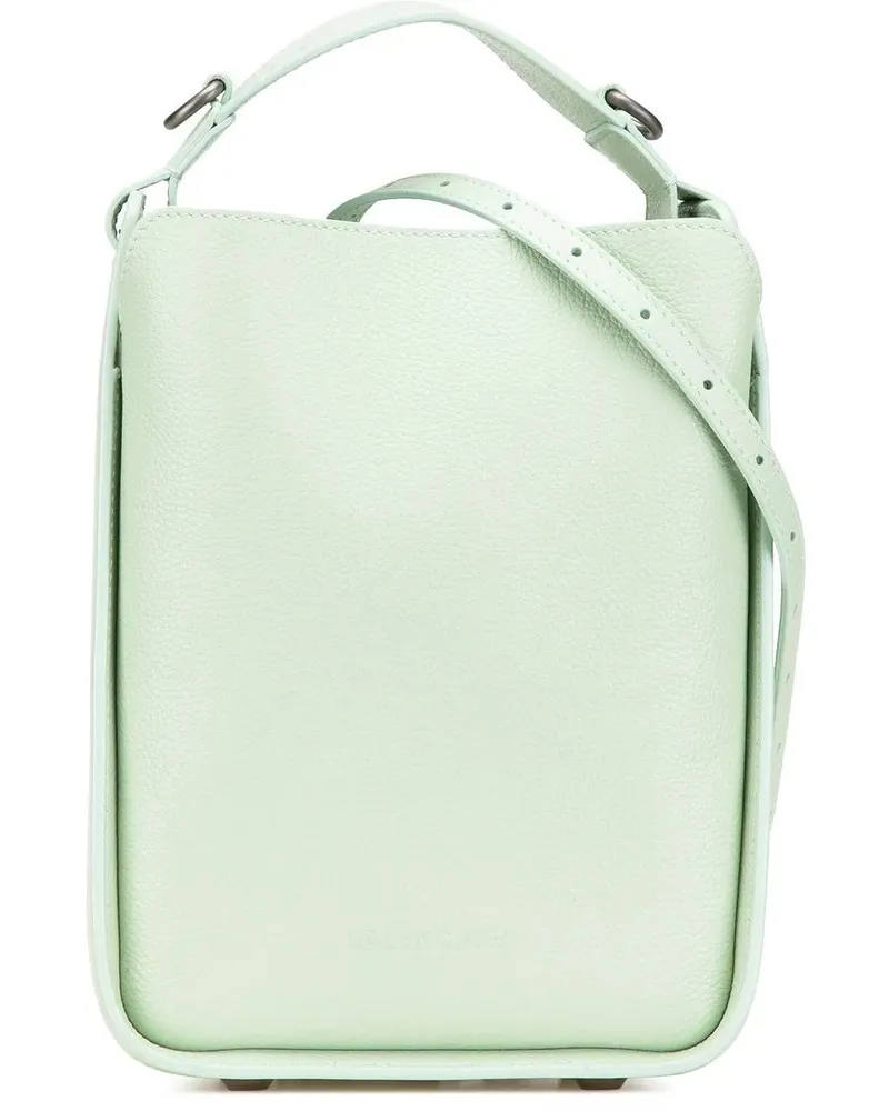 Balenciaga Hobo Bags 2021-2024 Pebbled Calfskin Tool 2.0 North South XS grün Grün