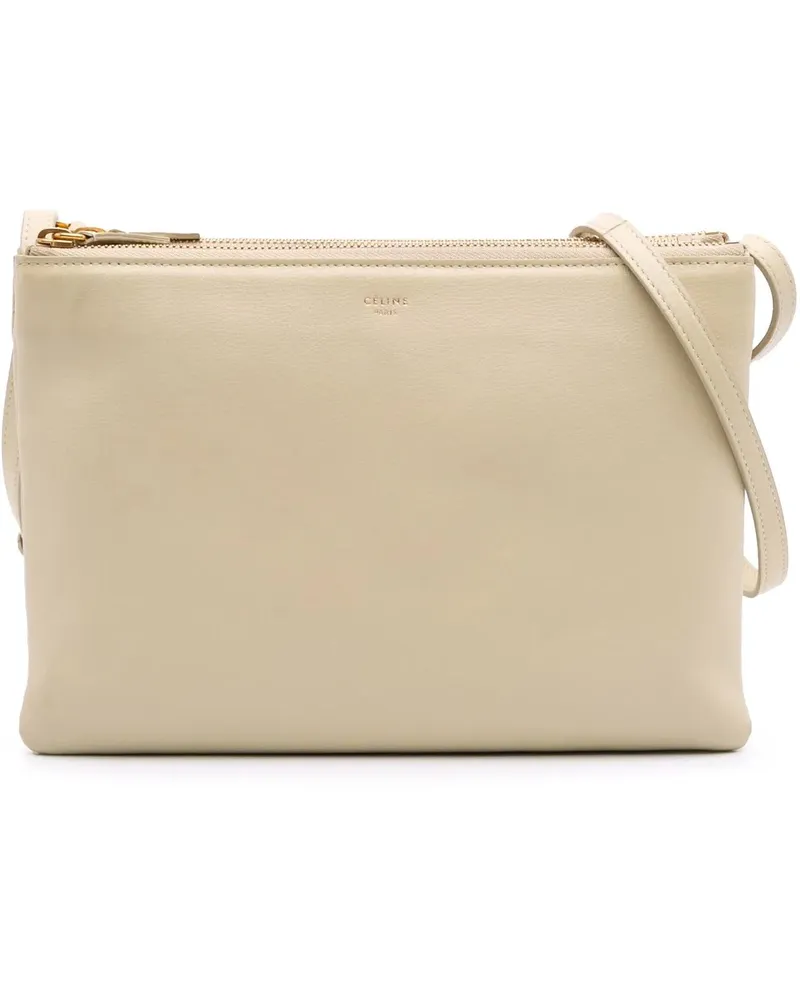 Celine Hobo Bags Large Lambskin Trio Crossbody braun Braun