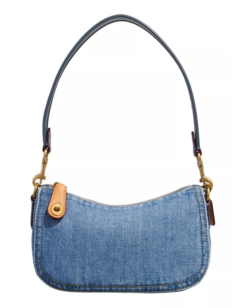 Coach Pochettes Denim Swinger 20 Blau