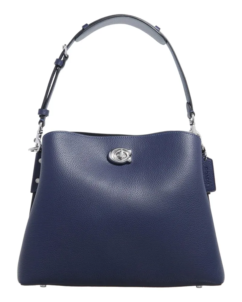 Coach Crossbody Bags Polished Pebble Leather Willow Shoulder Bag blau Blau