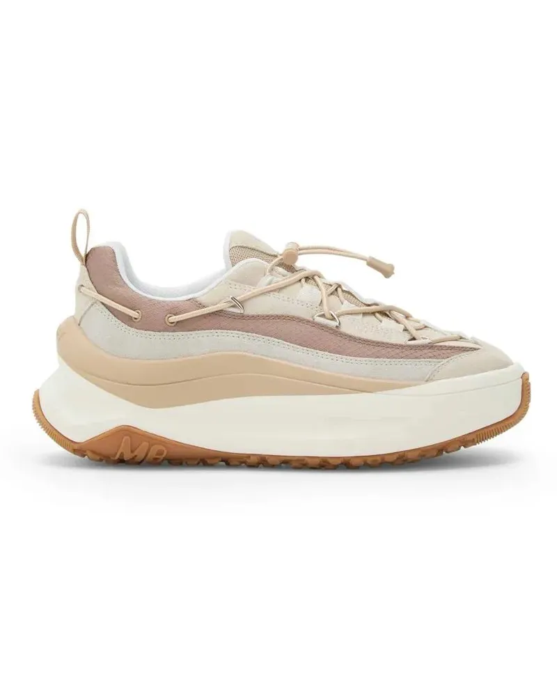 Moon Boot Stiefel Layered Chunky Sole Lace-Up Boots In Beige taupe Taupe