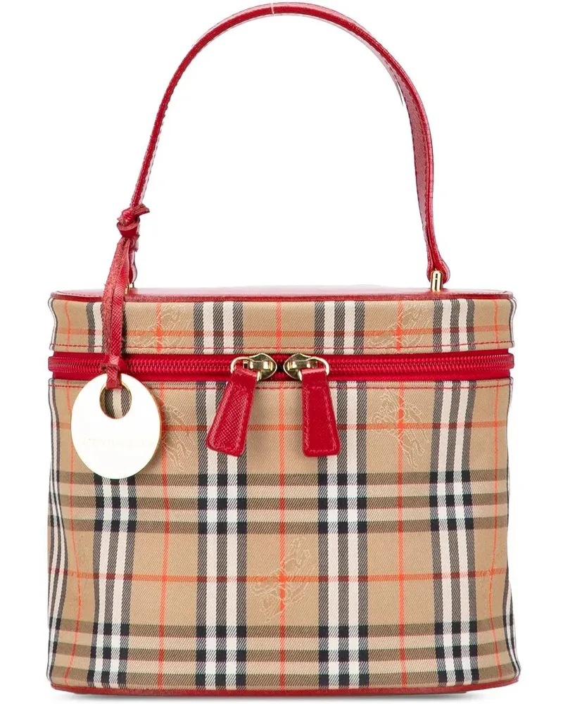 Burberry Kosmetiktaschen Haymarket Check Canvas Vanity Bag braun Braun