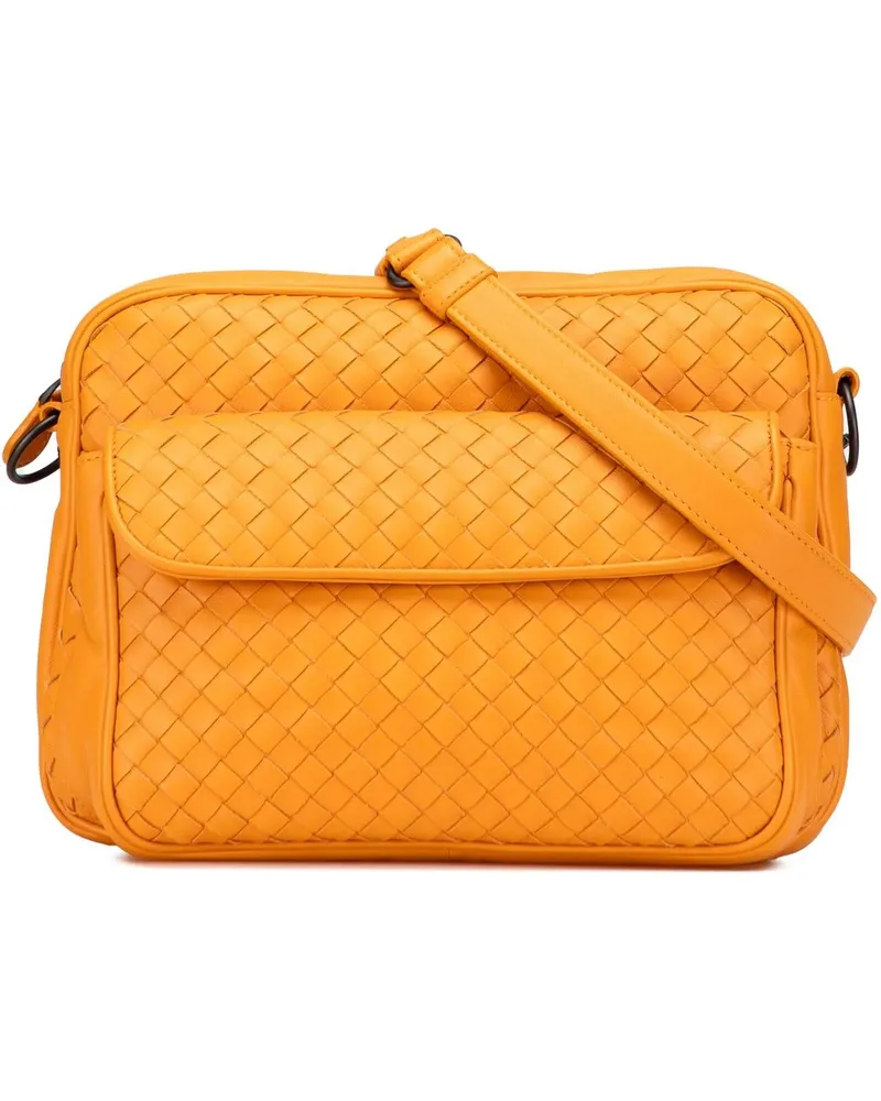 Bottega Veneta Hobo Bags Nappa Intrecciato Front Pocket Messenger Bag gelb Gelb