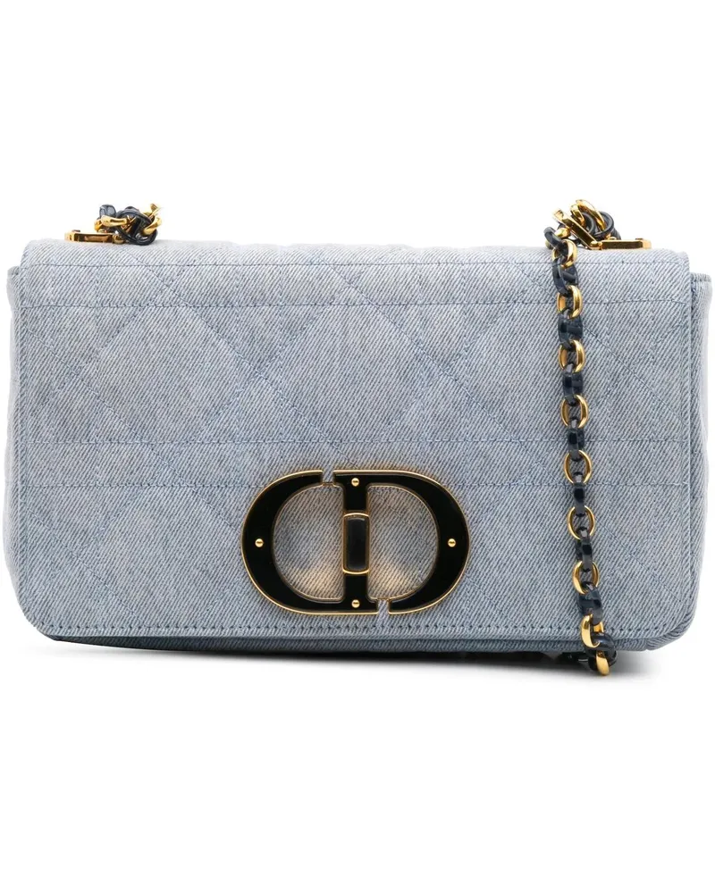 Dior Hobo Bags 2022 Medium Denim Macrocannage Caro Bag blau Blau