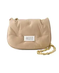 Maison Margiela Shopper Glam Slam Flap Small Crossbody - Leather - Beige Beige