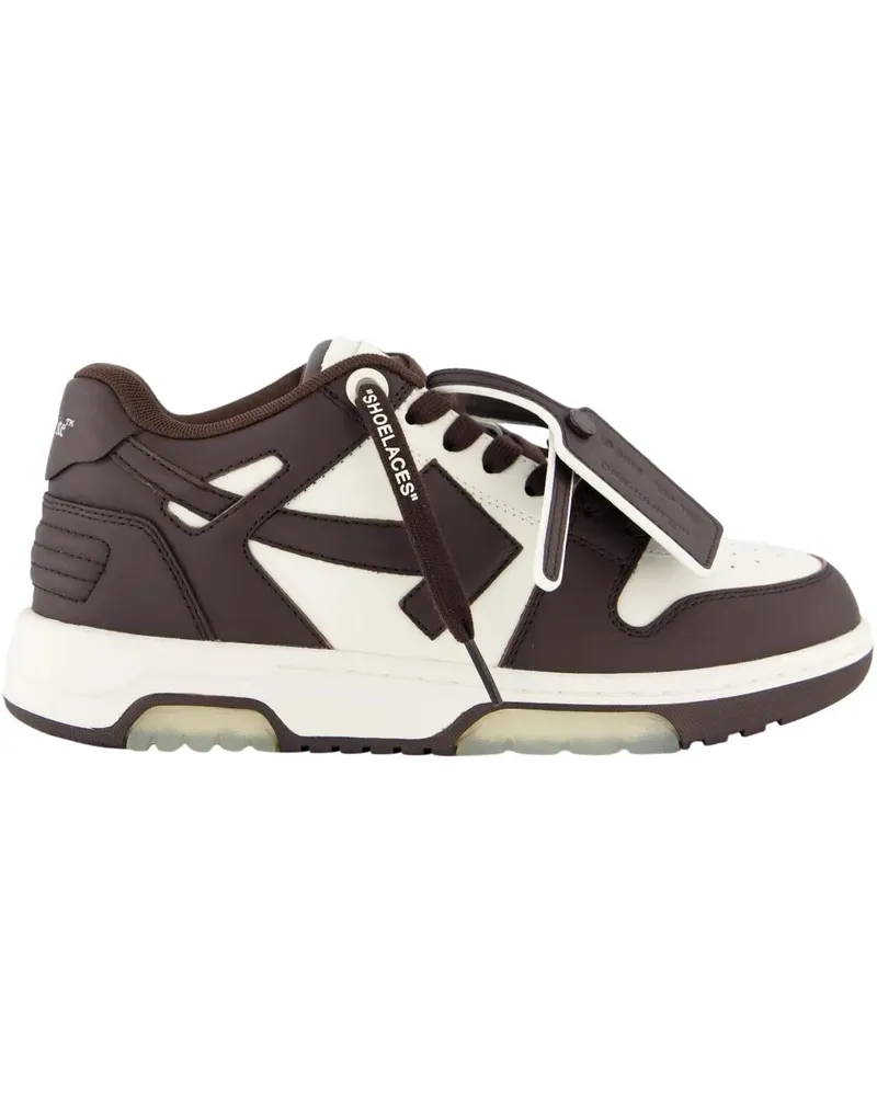 OFF-WHITE Low-Top Sneaker Chocolate And White Leather  Sneakers braun Braun