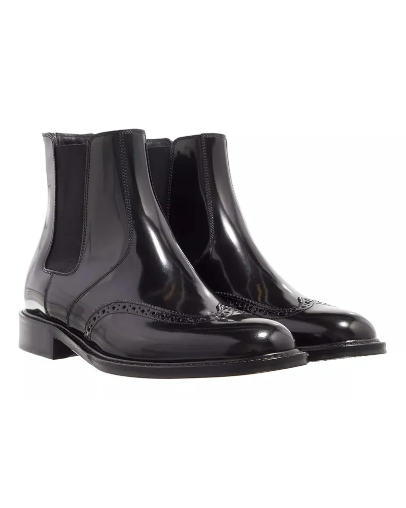 Saint Laurent Boots & Stiefeletten Patent Leather Ankle Boots Schwarz