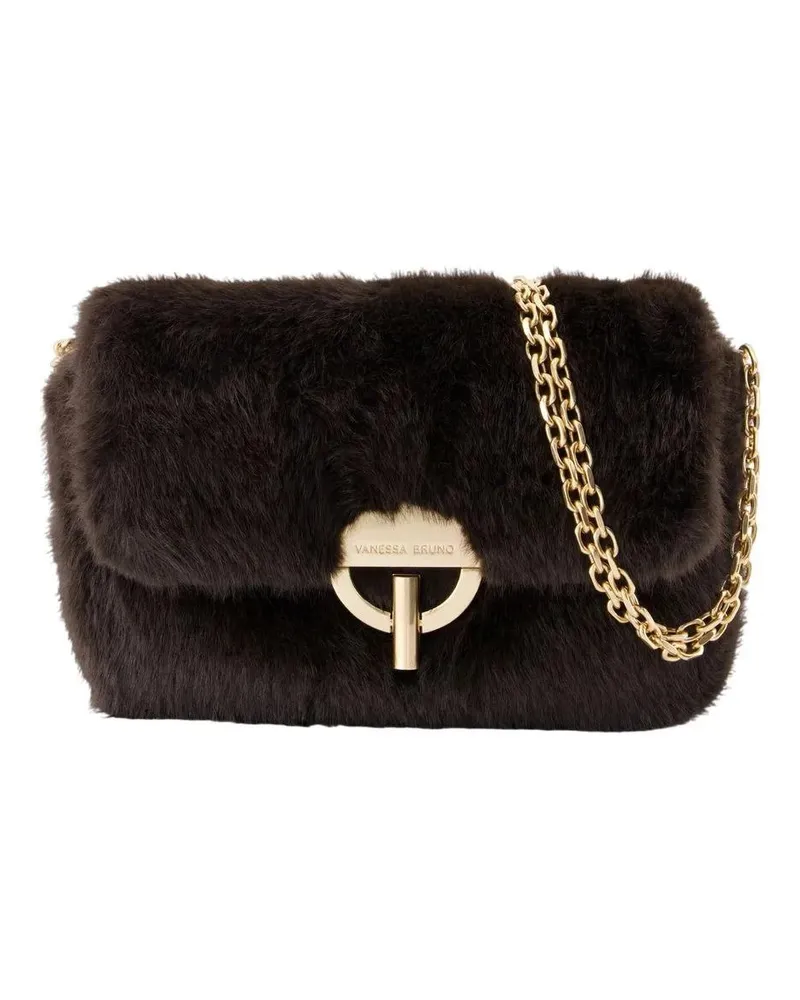 Vanessa Bruno Hobo Bags Moon Moyen Shoulder Bag - Synthetic - Brown schwarz Schwarz
