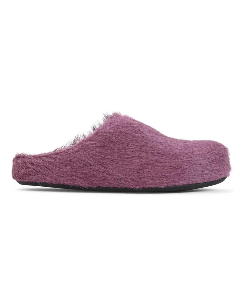 Marni Slipper & Pantoletten Prune Violet Calf Hair Fussbett Mules lila Lila