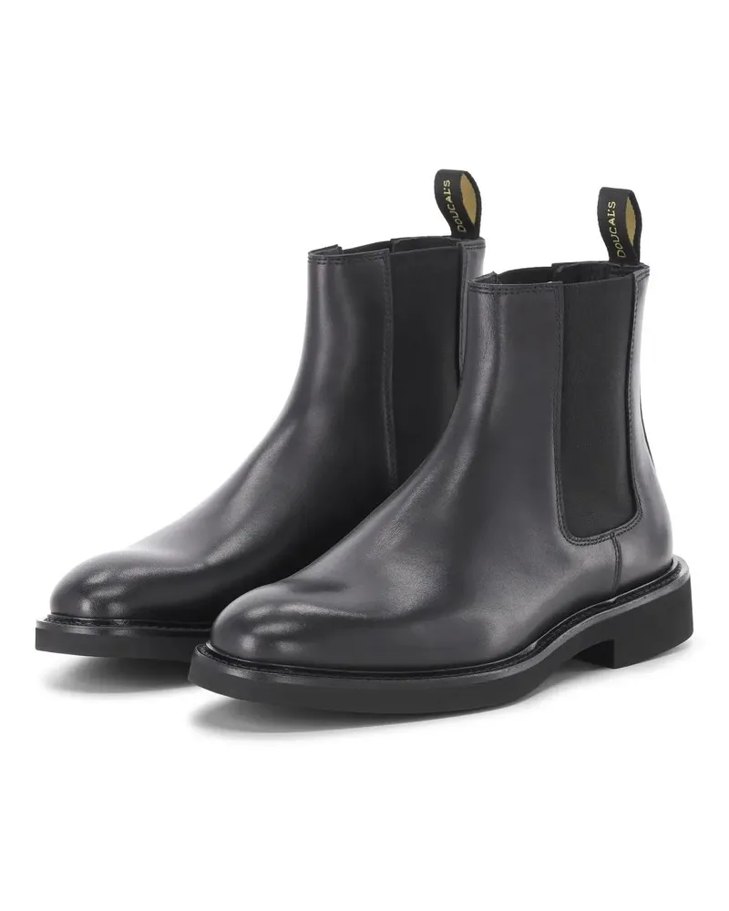 Doucal´s Low-Top Sneaker Boots aus Glattleder schwarz Schwarz