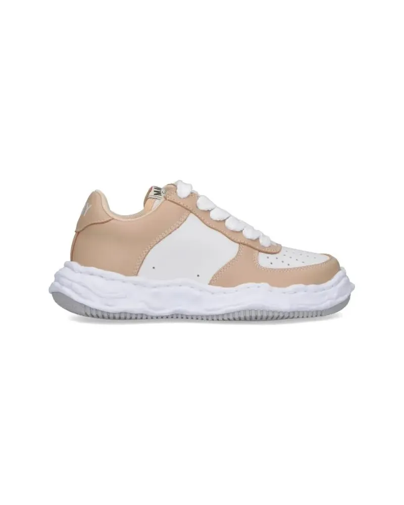 MIHARAYASUHIRO Low-Top Sneaker Low-Top Sneakers With Rounded Toe And Textured Sol beige Beige