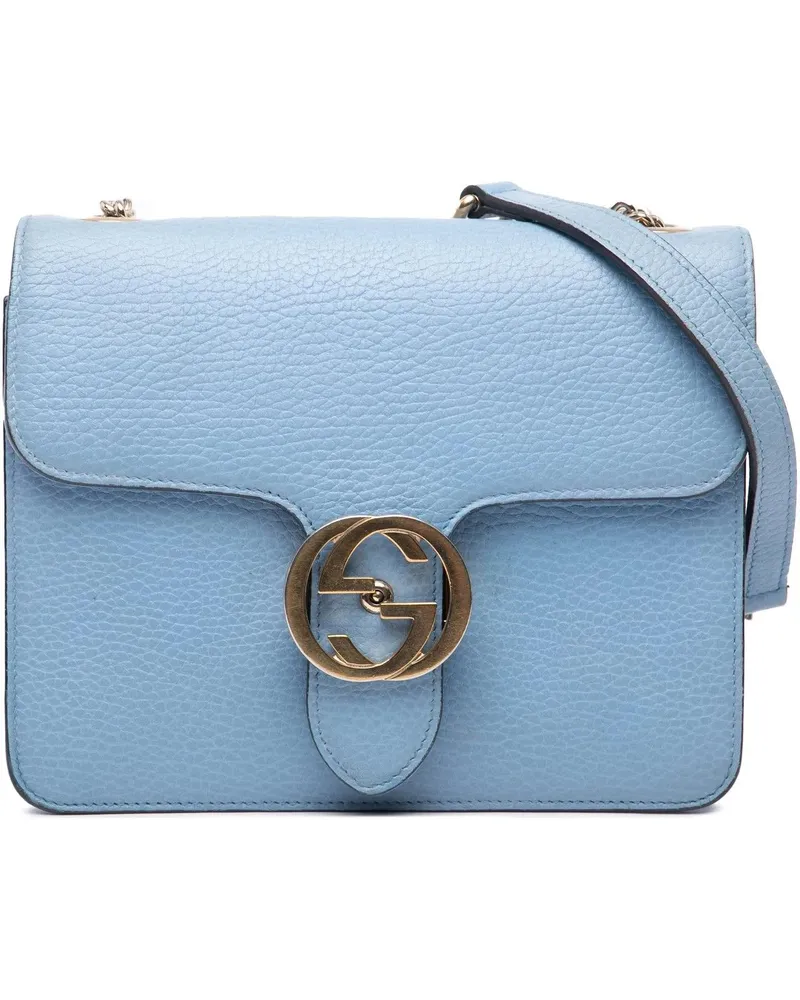 Gucci Hobo Bags Small Dollar Calfskin Interlocking G Crossbody blau Blau