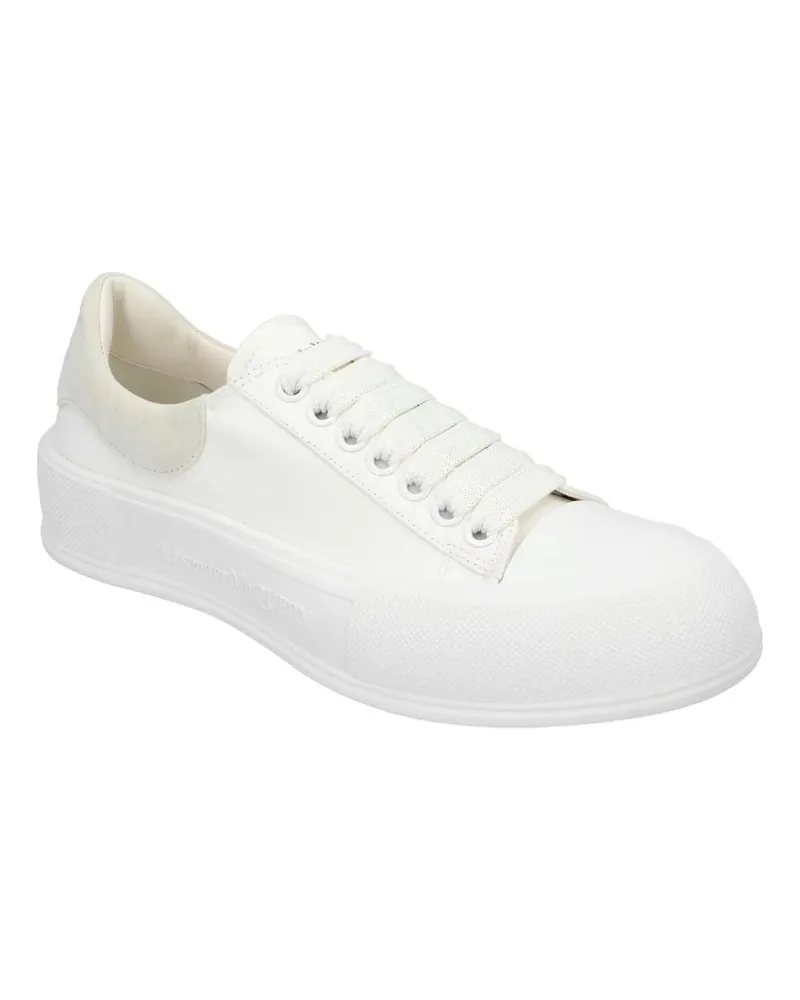 Alexander McQueen Low-Top Sneaker Plimsoll In White weiß Weiß