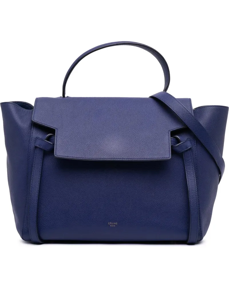 Celine Hobo Bags Mini Grained Calfskin Belt Bag blau Blau