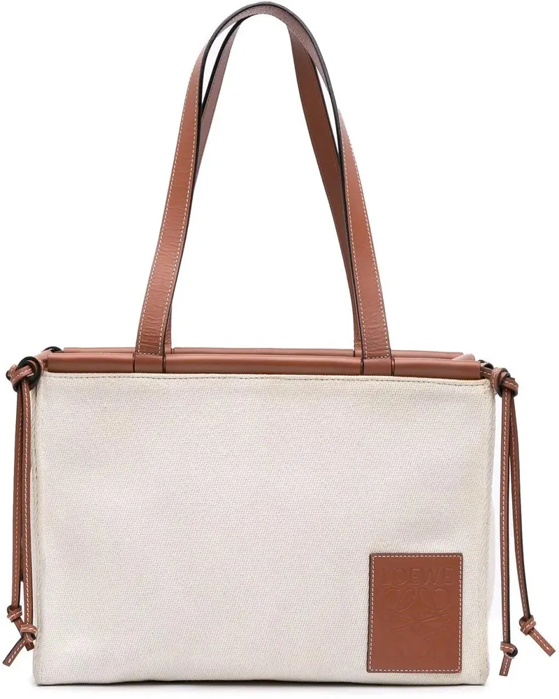 Loewe Shopper Small Canvas Cushion Tote braun Braun