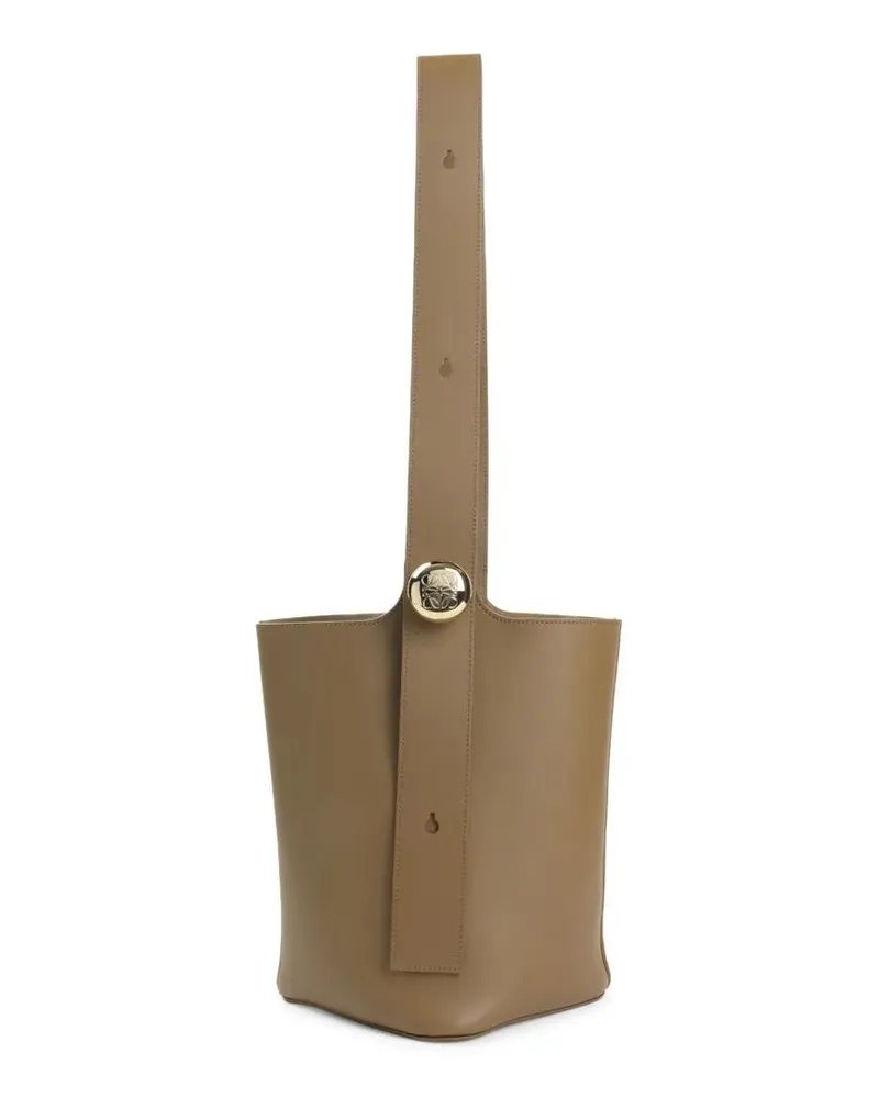Loewe Hobo Bags Pebble Texture Oak Calfskin Bucket Shoulder Bag braun Braun