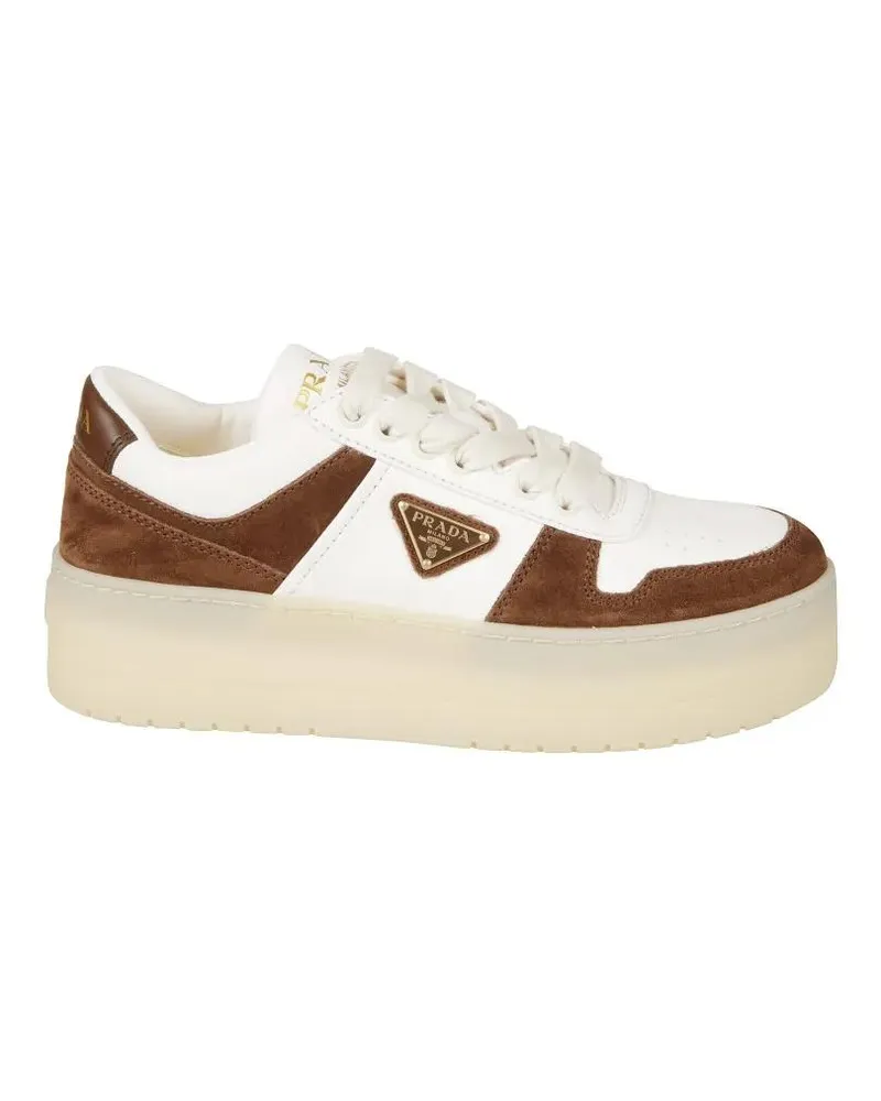 Prada Low-Top Sneaker Brown Sneakers With Classic Silhouette beige Beige
