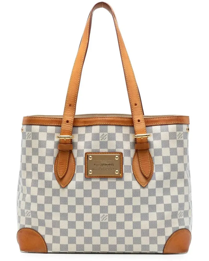 Louis Vuitton Shopper Damier Azur Hampstead MM weiß Weiß