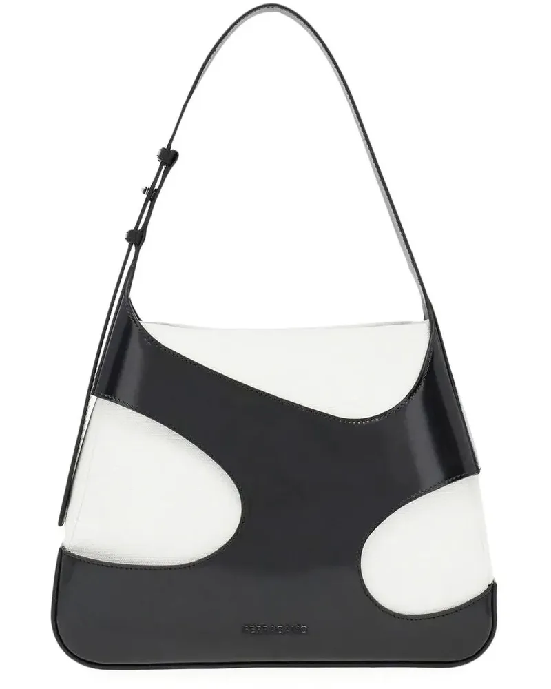 Ferragamo Hobo Bags Cut Out Detail Shoulder Bag schwarz Schwarz