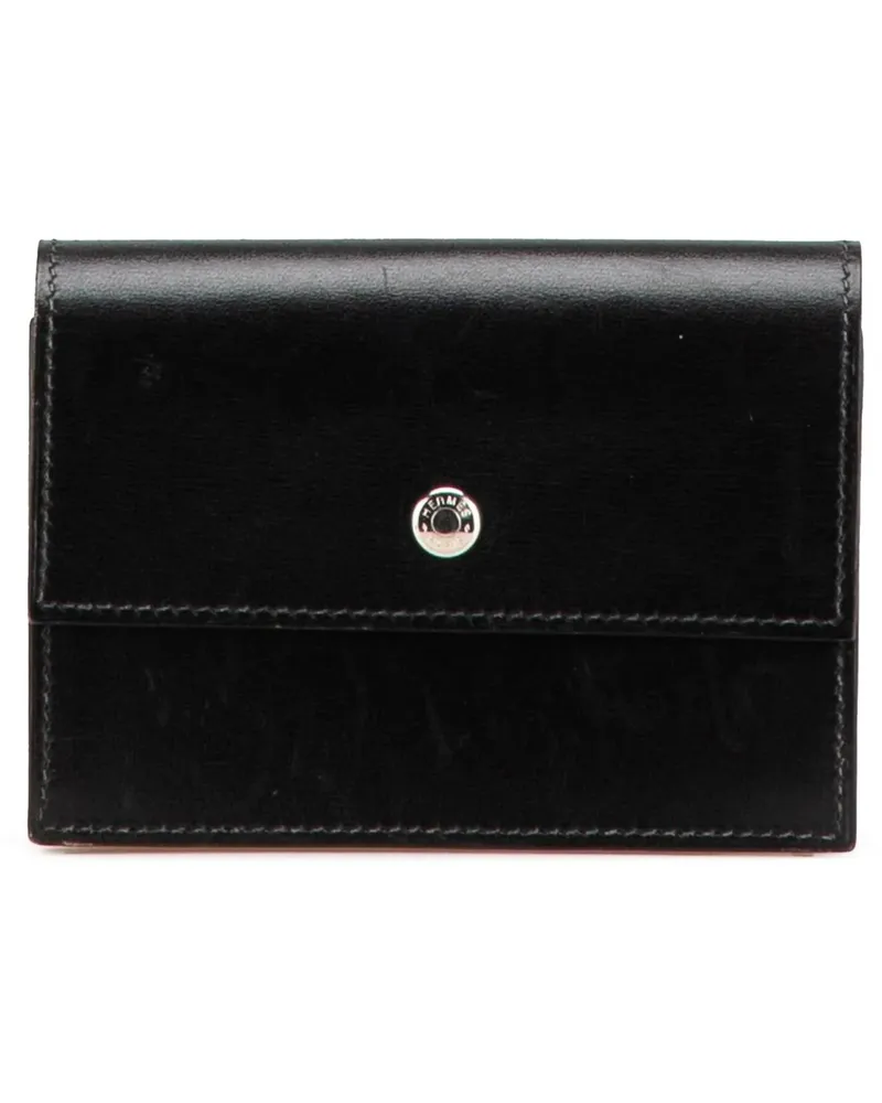 Hermès Portemonnaie 2002 Box Calf Card Holder schwarz Schwarz