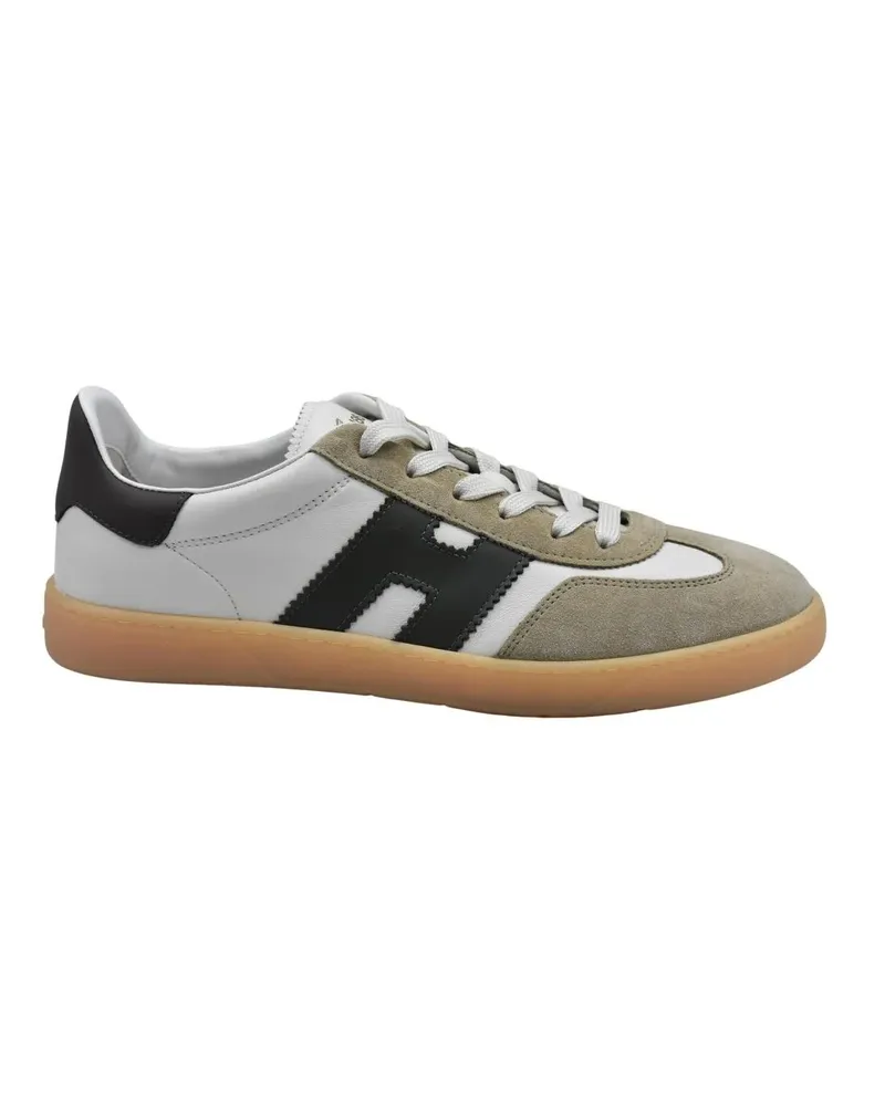 Hogan Low-Top Sneaker Laced Sneakers With Smooth And Suede Textures grün Grün