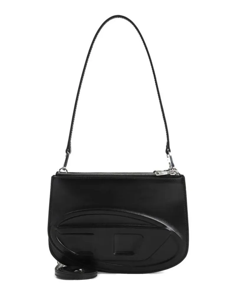 Diesel Hobo Bags Black Leather Shoulder Bag schwarz Schwarz