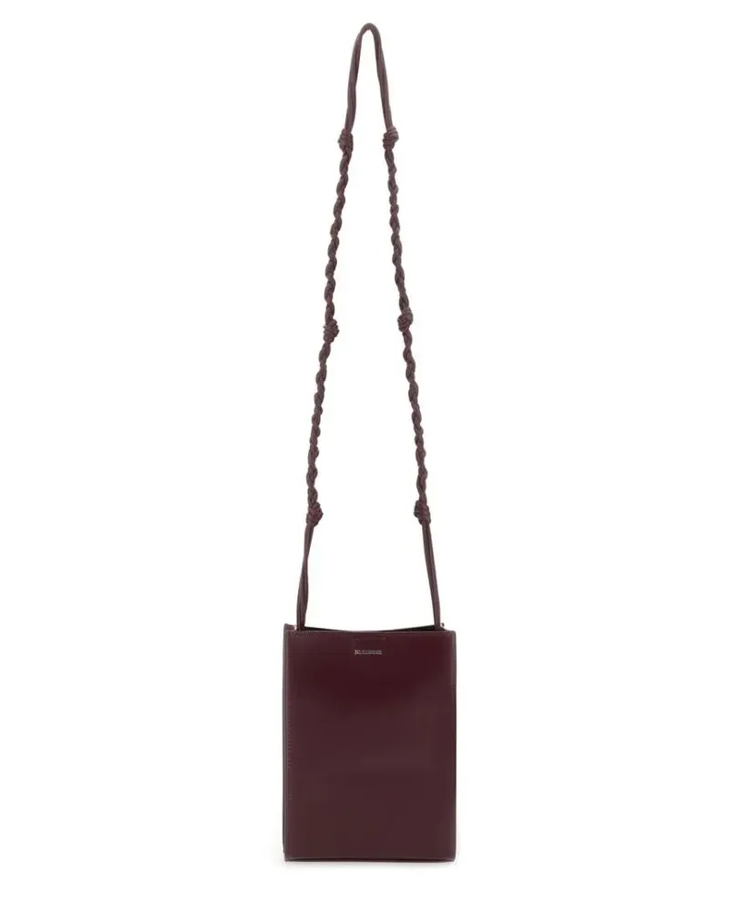 Jil Sander Hobo Bags Burgundy Leather Tangle Bag rot Rot