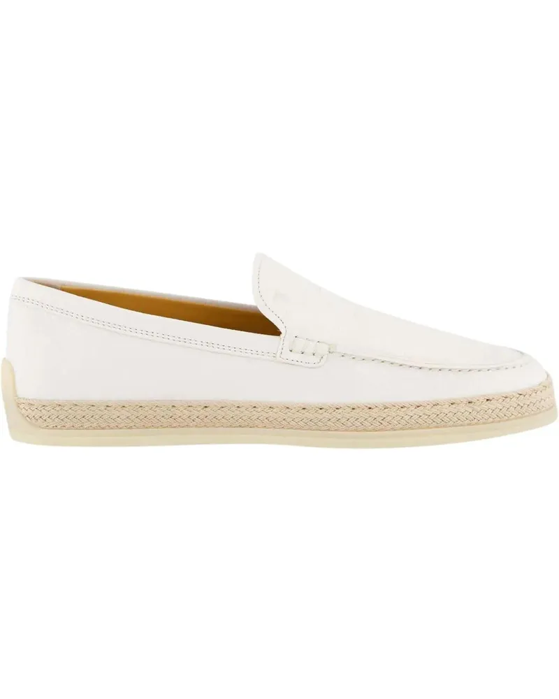TOD'S Loafer Dames Gomma Rafia Mocassin Wit weiß Weiß