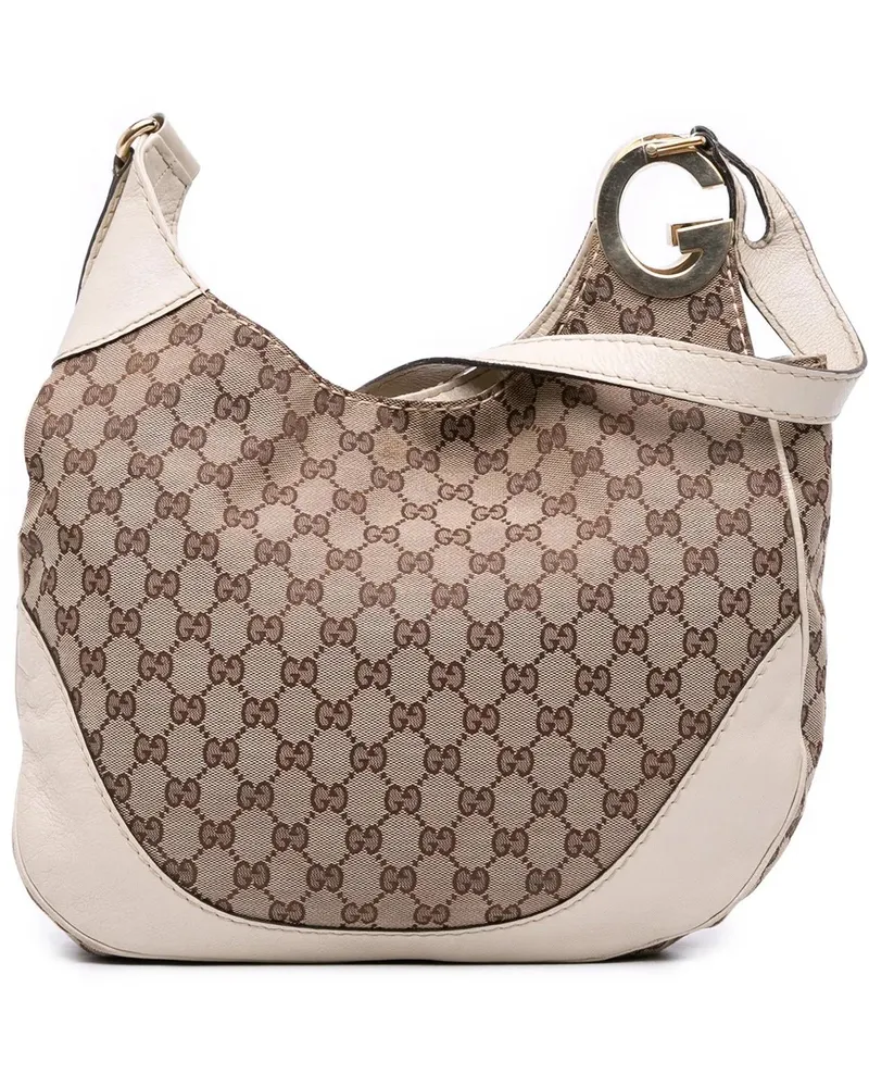 Gucci Hobo Bags GG Canvas Charlotte Crossbody braun Braun