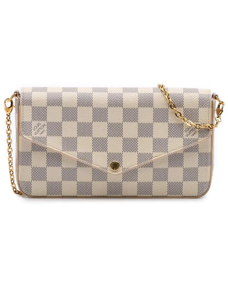 Louis Vuitton Hobo Bags Damier Azur Pochette Felicie weiß Weiß