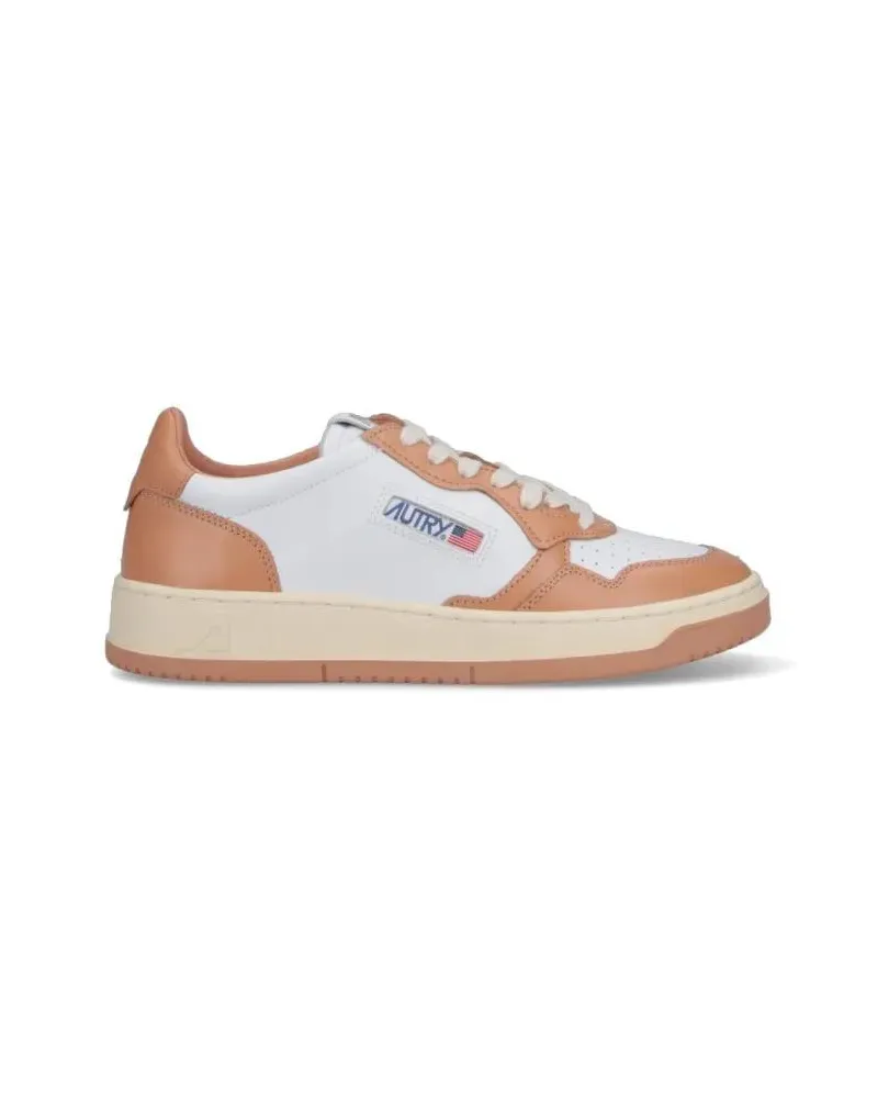 AUTRY Low-Top Sneaker "Medalist" Low Sneakers – White/Brown braun Braun