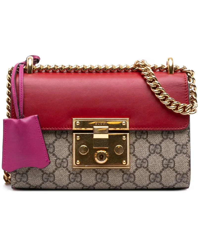 Gucci Hobo Bags Small GG Supreme Padlock Crossbody braun Braun