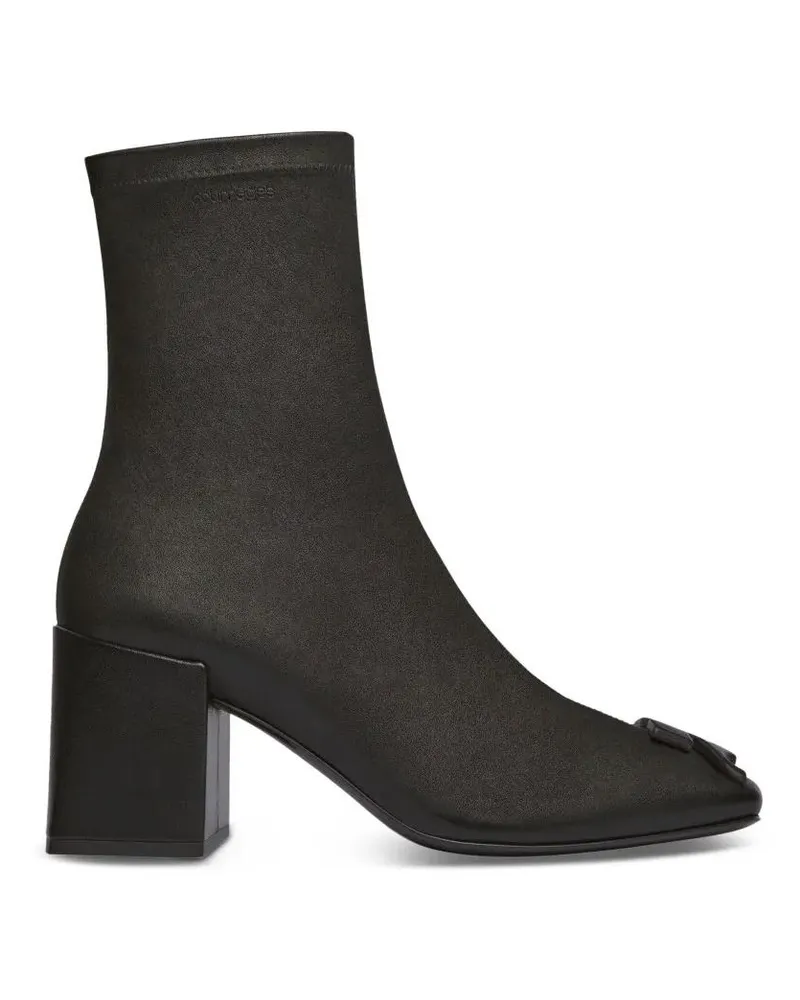 Courrèges Stiefel Black Ankle Boots With Square Toe schwarz Schwarz