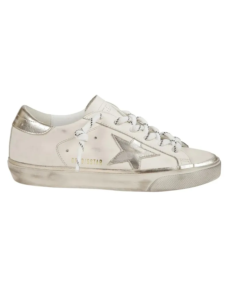 Golden Goose Low-Top Sneaker White Leather Sneakers With Platinum Star weiß Weiß